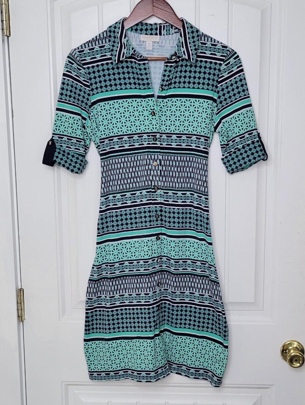 Charter Club Teal Button Down Dress